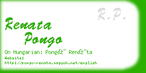 renata pongo business card